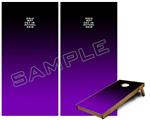 Cornhole Game Board Vinyl Skin Wrap Kit - Premium Laminated - Smooth Fades Purple Black fits 24x48 game boards (GAMEBOARDS NOT INCLUDED)