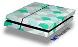 Vinyl Decal Skin Wrap compatible with Sony PlayStation 4 Original Console Brushed Circles Seafoam (PS4 NOT INCLUDED)