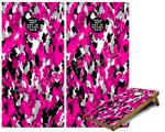 Cornhole Game Board Vinyl Skin Wrap Kit - WraptorCamo Digital Camo Hot Pink fits 24x48 game boards (GAMEBOARDS NOT INCLUDED)