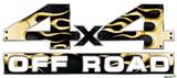 Metal Flames Yellow - 4x4 Decal Bolted 13x5.5 (2 Decal Set)