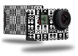 Skull And Crossbones Pattern Bw - Decal Style Skin fits GoPro Hero 4 Black Camera (GOPRO SOLD SEPARATELY)