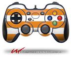 Psycho Stripes Orange and White - Decal Style Skin fits Logitech F310 Gamepad Controller (CONTROLLER SOLD SEPARATELY)