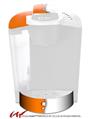 Decal Style Vinyl Skin compatible with Keurig K40 Elite Coffee Makers Ripped Colors Orange White (KEURIG NOT INCLUDED)