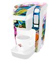 Decal Style Vinyl Skin compatible with Keurig K10 / K15 Mini Plus Coffee Makers Floral Splash (KEURIG NOT INCLUDED)