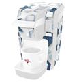 Decal Style Vinyl Skin compatible with Keurig K10 / K15 Mini Plus Coffee Makers Starfish and Sea Shells White (KEURIG NOT INCLUDED)
