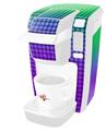 Decal Style Vinyl Skin compatible with Keurig K10 / K15 Mini Plus Coffee Makers Faded Dots Purple Green (KEURIG NOT INCLUDED)