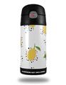 Skin Decal Wrap for Thermos Funtainer 12oz Bottle Lemon Black and White (BOTTLE NOT INCLUDED) by WraptorSkinz