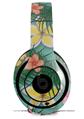 WraptorSkinz Skin Decal Wrap compatible with Beats Studio 2 and 3 Wired and Wireless Headphones Beach Flowers 02 Seafoam Green Skin Only (HEADPHONES NOT INCLUDED)