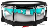 Skin Wrap works with Roland vDrum Shell PD-140DS Drum Ripped Colors Neon Teal Gray (DRUM NOT INCLUDED)