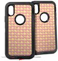 2x Decal style Skin Wrap Set compatible with Otterbox Defender iPhone X and Xs Case - Donuts Yellow (CASE NOT INCLUDED)