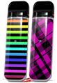 Skin Decal Wrap 2 Pack for Smok Novo v1 Stripes Rainbow VAPE NOT INCLUDED