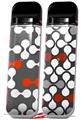 Skin Decal Wrap 2 Pack for Smok Novo v1 Locknodes 04 Red VAPE NOT INCLUDED