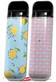 Skin Decal Wrap 2 Pack for Smok Novo v1 Lemon Blue VAPE NOT INCLUDED