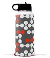 Skin Wrap Decal compatible with Hydro Flask Wide Mouth Bottle 32oz Locknodes 04 Red (BOTTLE NOT INCLUDED)