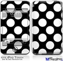 iPod Touch 2G & 3G Skin - Kearas Polka Dots White On Black