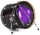Vinyl Decal Skin Wrap for 20" Bass Kick Drum Head Barbwire Heart Purple - DRUM HEAD NOT INCLUDED