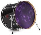 Decal Skin works with most 24" Bass Kick Drum Heads Bokeh Music Purple - DRUM HEAD NOT INCLUDED