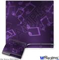 Decal Skin compatible with Sony PS3 Slim Bokeh Music Purple