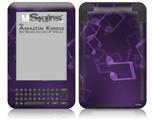 Bokeh Music Purple - Decal Style Skin fits Amazon Kindle 3 Keyboard (with 6 inch display)