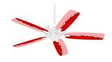 Ripped Colors Pink Red - Ceiling Fan Skin Kit fits most 42 inch fans (FAN and BLADES SOLD SEPARATELY)