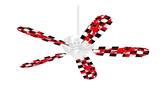 Checkerboard Splatter - Ceiling Fan Skin Kit fits most 42 inch fans (FAN and BLADES SOLD SEPARATELY)