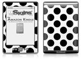 Kearas Polka Dots White And Black - Decal Style Skin (fits 4th Gen Kindle with 6inch display and no keyboard)