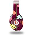 WraptorSkinz Skin Decal Wrap compatible with Beats Studio (Original) Headphones Plain Leaves On Burgundy Skin Only (HEADPHONES NOT INCLUDED)