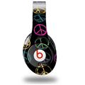 WraptorSkinz Skin Decal Wrap compatible with Beats Studio (Original) Headphones Kearas Peace Signs Black Skin Only (HEADPHONES NOT INCLUDED)