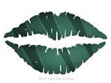 VintageID 25 Seafoam Green - Kissing Lips Fabric Wall Skin Decal measures 24x15 inches