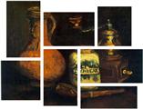 Vincent Van Gogh Coffee Mill - 7 Piece Fabric Peel and Stick Wall Skin Art (50x38 inches)