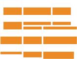 Psycho Stripes Orange and White - 7 Piece Fabric Peel and Stick Wall Skin Art (50x38 inches)