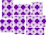 Boxed Purple - 7 Piece Fabric Peel and Stick Wall Skin Art (50x38 inches)