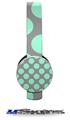 Kearas Polka Dots Mint And Gray Decal Style Skin (fits Sol Republic Tracks Headphones - HEADPHONES NOT INCLUDED) 